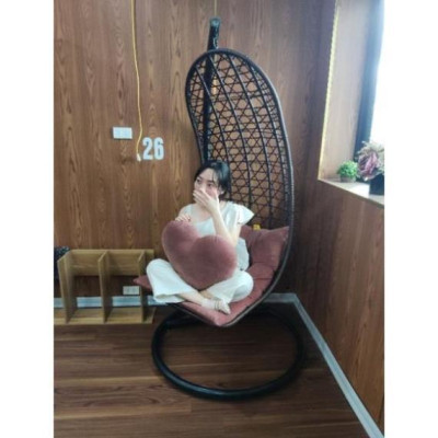 Hàng Siêu Cấp Xích đu đan, ghế lười, nôi treo thư giãn đọc sách sân vườn mây nhựa, dáng hình thìa  - Giá Tại Xưởng