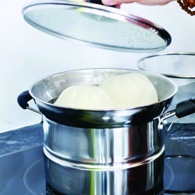 [Hàng Chính Hãng]Nồi Chiên Ngập Dầu Kết Hợp Hấp Đa năng, Có Xửng Hấp Và Khay Chiên, Nồi Hấp Lòng Inox 3 Lớp Chống Ăn Mòn