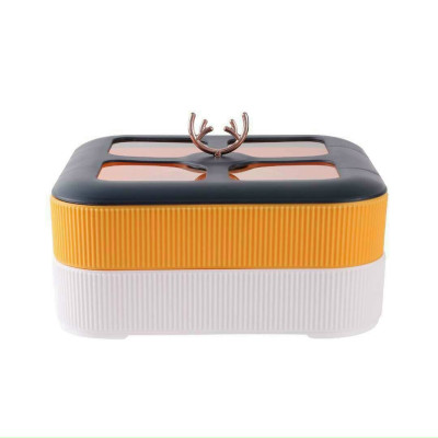 Khay mứt vuông 2 tầng sừng hươu-AVN28