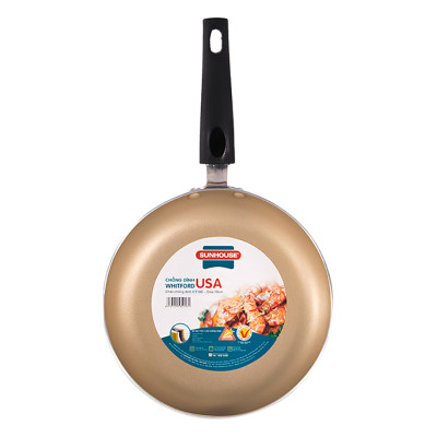 Bộ Đôi Hoàn Hảo - Chảo Siêu Chống Dính Sunhouse (24 -18 cm) - Màu Sampanh