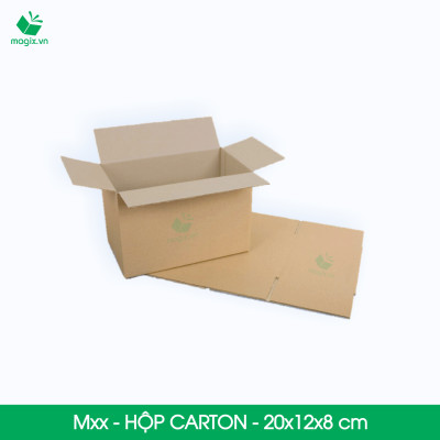 Hộp 20x12x8 cm - Combo 60 thùng hộp carton đóng hàng - tùy chọn chất lượng