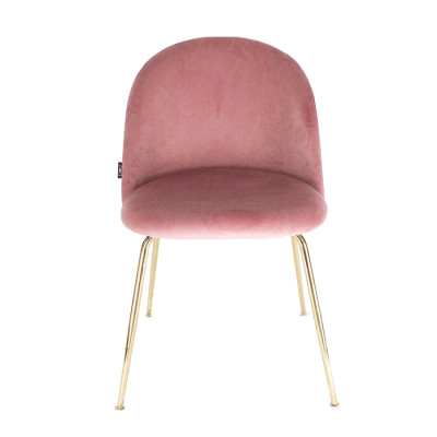 Bộ bàn ghế tiếp khách văn phòng bàn TE1532-06E chân inox mạ màu gold mặt đá trắng vân mây 60 cm kết hợp 2 ghế thân bọc vải nhung chân mạ màu vàng gold đẹp sang trọng tại HCM