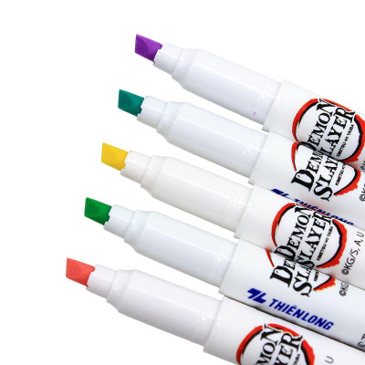 Hộp 5 Bút Dạ Quang Màu Pastel - Phiên Bản Demon Slayer - Thiên Long HL-019/DS