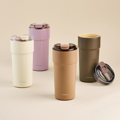 Ly giữ nhiệt phủ sứ Metro Cafe Tumbler LocknLock 650ml LHC4359, Hàng chính hãng, nắp lật - JoyMall
