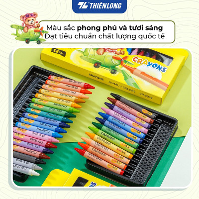 Bút sáp 12/18 màu Thiên Long Colokit - Màu sắc tươi sáng Phủ đều màu Bền màu CR-C048 ; CR-C049