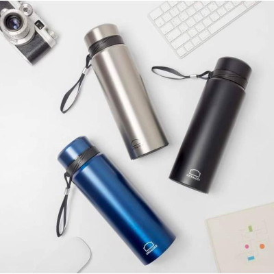 Bình Giữ Nhiệt Vacuum Bottle Lock&Lock màu đen LHC6180-BLK 800ml, Hàng chính hãng, thép không gỉ, độ bền cao - JoyMall