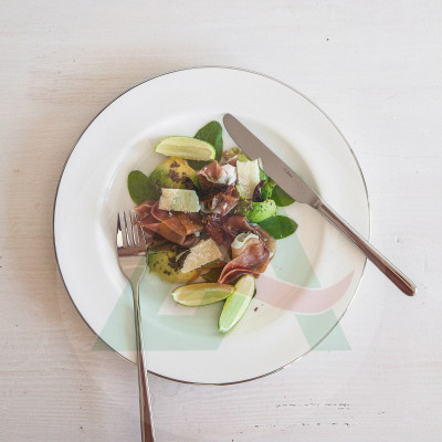 Bộ 6c Dao Ăn 106152 - Inox 304 Stainless Steel 18/10 Đồ dùng bàn tiệc nhà hàng khách sạn cao cấp (Set of 6pcs Table Knife SS18/10)