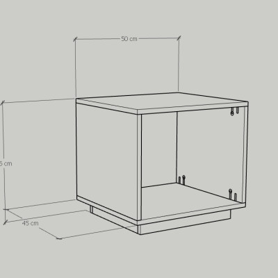 [Happy Home Furniture] ZANE , Bàn SOFA , 50cm x 45cm x 46cm ( DxRxC), BAN_050