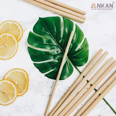 Combo 50 ống hút tre tái sử dụng dùng cho ly cao nước ép sinh tố