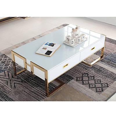 Bàn trà Fazio trắng IBIE