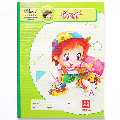 Vở Class Ami - 5 Ô Ly 96 Trang ĐL 100g/m2 - Hồng Hà TM-0372 (Mẫu Màu Giao Ngẫu Nhiên)