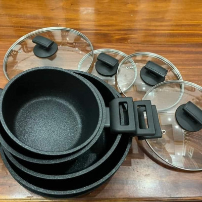 Bộ nồi chảo phủ kim cương DIAMANTE KUCHEN - Hàng Chính Hãng