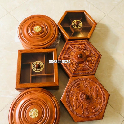 Khay đựng mứt tết ,bách kẹo ,hạt dưa ...bằng  gỗ hương 