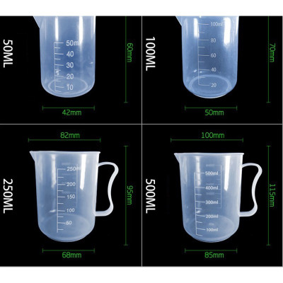Ly Đong Nhựa Có Vạch Chia Định Lượng Nhiều Thể Tích Khác Nhau