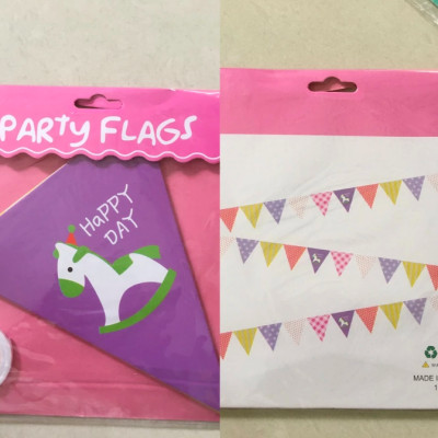 Dây cờ tam giác trang trí sinh nhật- dây treo trang trí