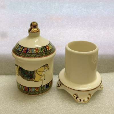 Lọ đựng tăm sứ hoa văn cổ điển sang trọng - ANTH487 ( Giao ngẫu nhiên )