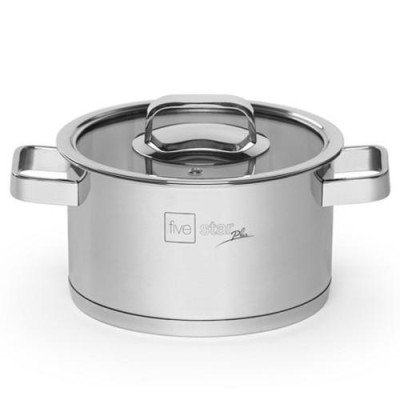 Bộ nồi chảo chống dính inox 304 Fivestar Plus 4 món nắp kính , 3 đáy dùng được bếp từ , hồng ngoại , gas - tặng 1 vá canh