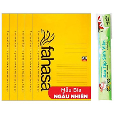 Combo 10 Tập Sinh Viên 4 Ly Ngang 200 Trang ĐL 70g/m2 - FAHASA + 1 Bao Tập