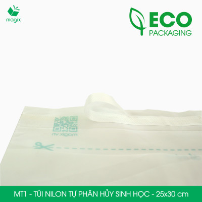 MT1 - 30x25 cm - 300 Túi nilon (tự phân hủy sinh học) đóng hàng
