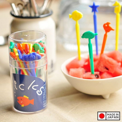 Hộp 25 tăm xiên trái cây hình gấu Chibikko Pick - Hàng Nội Địa Nhật Bản