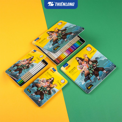 Bút chì 12/24 màu Colored Pencils - Thiên Long Colokit - Phiên bản Demon Slayer