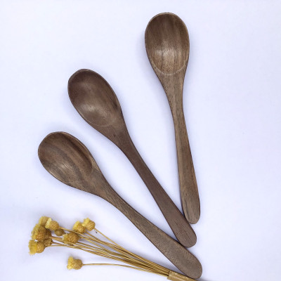 Thìa cafe mini gỗ Óc Chó nhập khẩu Mỹ, thìa xuất Nhật (CTH522) Dùng múc giá vị , decor trang trí, chụp ảnh