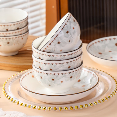 Bộ Bát Đĩa Gosu Cao Cấp Hoa Mai Bạc Sang Trọng