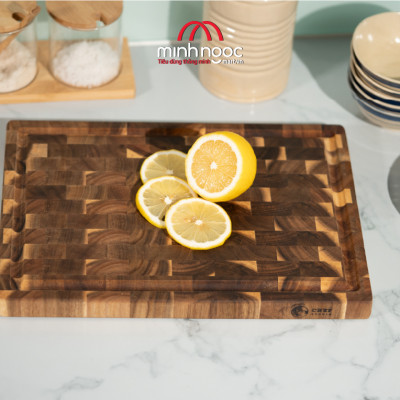[ Hàng chính hãng ]Thớt gỗ keo (Acacia) Chef Studio chữ nhật size 25 x 35 x 2.5cm, Dùng bằm, thái, trưng bày thực phẩm
