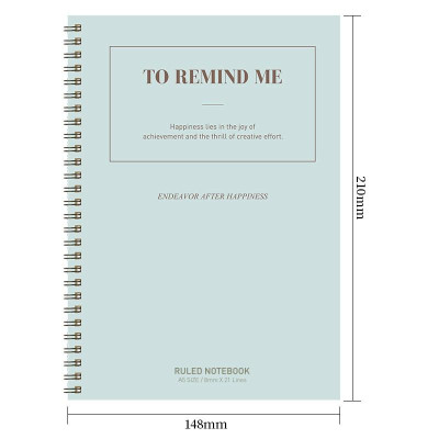 Sổ tay ghi chép A5 gáy xoắn 60 trang Deli - Kẻ ngang - Màu ngẫu nhiên - LA560-01