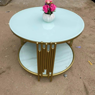 Bàn trà sofa Juno Sofa phi 60 cm họa tiết đá hoặc hoặc trắng