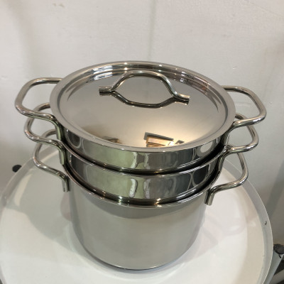 Bộ 3 Nồi Inox 304 Đáy 3 Lớp Hiệu Berndorf Sandrik