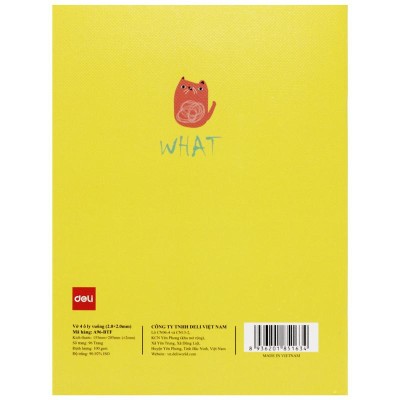 Tập Học Sinh - 4 Ô Ly Vuông - 96 Trang 100gsm - Deli CNA96-BTF (Mẫu Bìa Giao Ngẫu Nhiên)