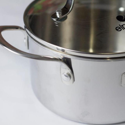 Elmich Bộ nồi chảo inox cao cấp 3 lớp đáy liền Trimax 4 chiếc size 18cm, 20cm, 26cm và chảo 26cm