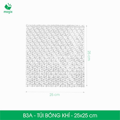 B3A - 25x25 cm - 25 Túi bóng khí chống sốc đóng hàng - Túi gói hàng, bọc chống sốc, xốp chống sốc