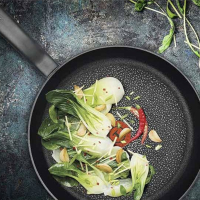 Chảo Sâu Lòng Chống Dính TEFAL G28919 HARD TITANIUM PRO Wokpfanne 28cm, Nhập Khẩu Đức, Phủ Titanium Excellence Bền Gấp 6 Lần Chảo Thường - Hàng Nhập Khẩu