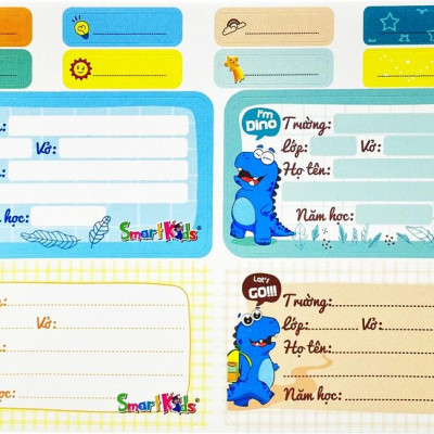 Nhãn Vở Smart Kid Dino LB03 (20 Nhãn Vở)