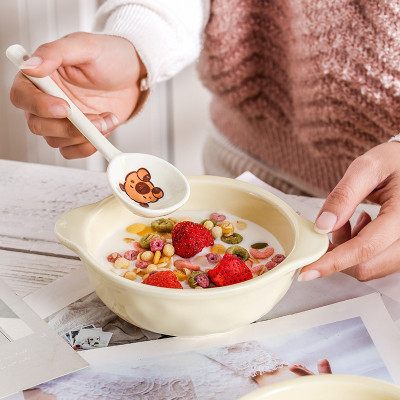 Bộ Bát Đĩa Thương Hiệu Gosu Gấu Capy bara Đáng Yêu Nước Men Sáng Đẹp Chất Lượng Cao