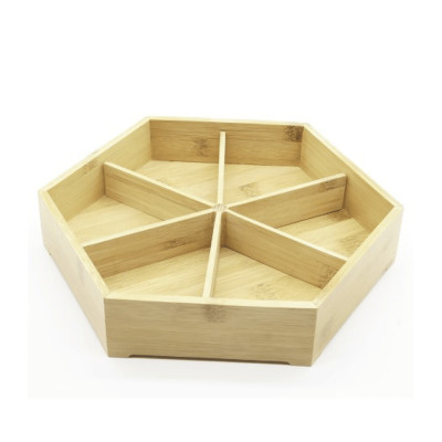 Khay mứt Tết, khay mứt bánh kẹo tết bằng tre ECOHUB có nắp đậy