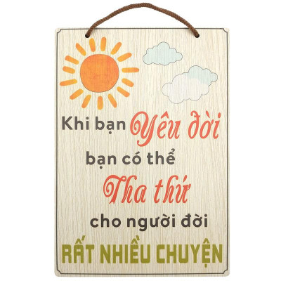 Tranh Gỗ Decor Trang Trí - Ngọc Phương NP003 - Khi Bạn Yêu Đời