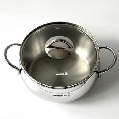 Nồi Inox Korkmaz A1800 - Thân cao - Thổ Nhĩ Kỳ - Hàng Chính Hãng