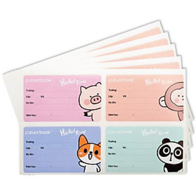 Nhãn Vở Học Sinh Hello Friend - futurebook N144 (20 Nhãn)