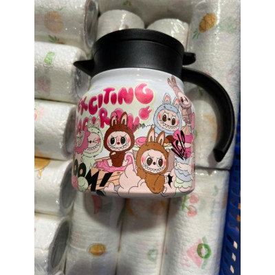 Ấm pha trà giữ nhiệt inox 800ml  Linh Chi Bedding họa tiết LaBuBu hình ngộ nghĩnh đáng yêu cho bé