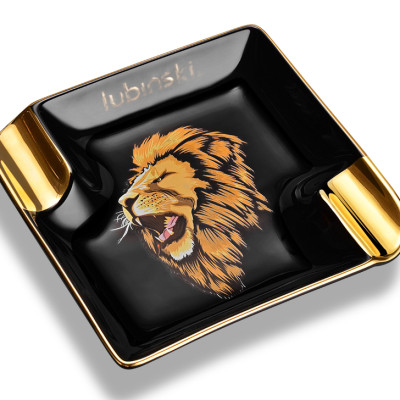 Gạt Tàn Xì Ga 2 Điếu YJA-0018 Họa Tiết Vua Sư Tử Độc Đáo