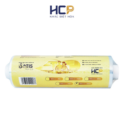 Lõi Màng Bọc Thực Phẩm PE SATIS 30cm x 600m Không Chứa Chất Phụ Gia Gây Hại Sức Khỏe Dùng Được Cho Lò Vi Sóng