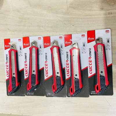 [COMBO 5 Dao rọc giấy KIRITO]  lưỡi 18mm - Dụng cụ hỗ trợ trong văn phong cho việc cắt giấy, dây điện, bìa cứng.