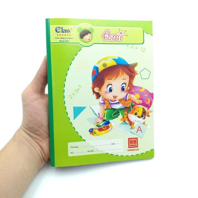 Combo 5 Vở Class Ami - 5 Ô Ly 96 Trang ĐL 100g/m2 - Hồng Hà TM-0372 (Mẫu Màu Giao Ngẫu Nhiên)