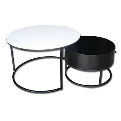 Bộ bàn xếp lồng Acerra 1 thanh đen IBIE nhiều tùy chọn