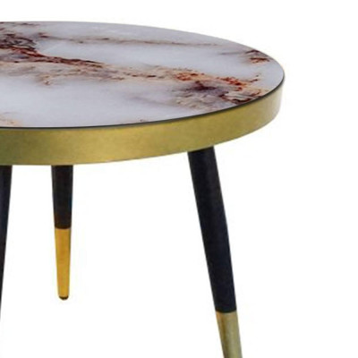 Bàn trà Potenza chân bịt đồng IBIE nhiều tùy chọn