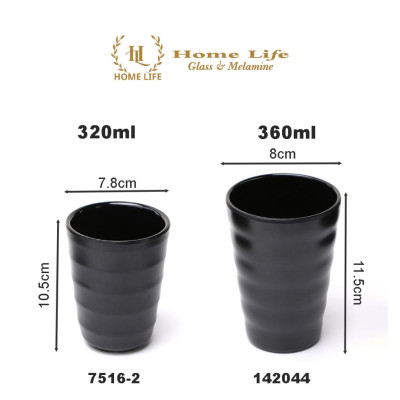Cốc Melamine siêu bền (Hàng nhập khẩu ) | LY ĐEN NHÁM SIÊU BỀN - CHỊU LỰC - CHỊU NHIỆT MELAMINE A5 | CỐC ĐEN