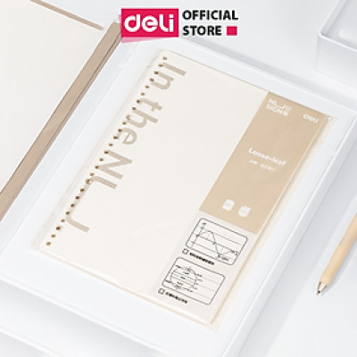 Sổ Còng Nhựa Sổ Tay A5 B5 Bìa Nhựa Cứng 80gsm 120 Trang Có Thể Thay Lõi Sổ Ruột Sổ Nhiều Size Deli - Phù Hợp Làm Sổ Kế Hoạch Planner, Nhật Kí, Tập Vở Ghi Chép Bullet Journal - GHA560 GHB560